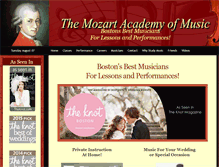 Tablet Screenshot of mozartacademyofmusic.com